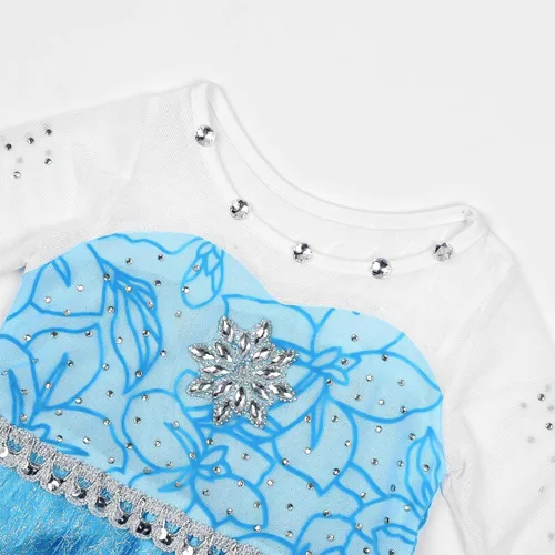 Vista 4 de Uhdear Vestido de fiesta de nieve disfraz de princesa disfraz de cosplay con accesorios
