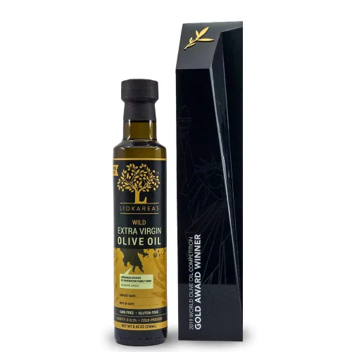 Vista 2 de Aceite de oliva virgen extra griego salvaje - orgánico - Kosher - Fuente única - Stock limitado - Premium - Prensado en frío - Sin gluten - Sin OMG