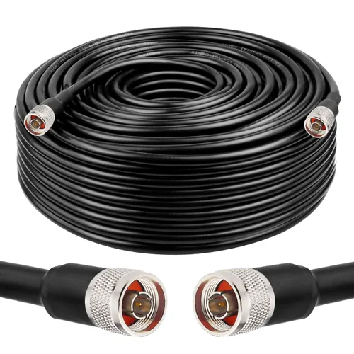 Vista 11 de XRDS -RF Cable de extensión coaxial macho N a N macho de 2 pies, baja pérdida KMR400 tipo N