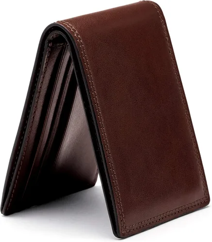 Vista 2 de Bosca Cartera pequeña de cuero plegable para hombre