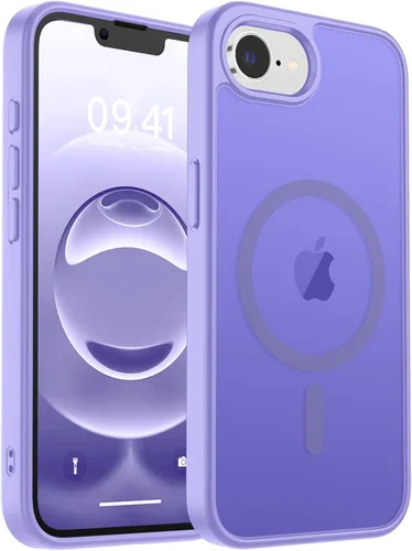 Vista 84 de zapica Funda magnética para iPhone Air, con protector de pantalla de vidrio templado, compatible con MagSafe, translúcida mate, a prueba de golpes
