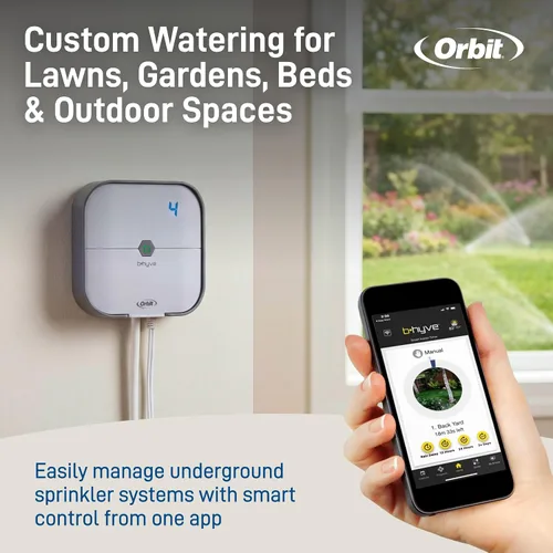 Vista 9 de [Usado] Orbit 57915 B-hyve Controlador inteligente de rociadores para interiores de 4 zonas Controlador de rociadores interiores habilitado