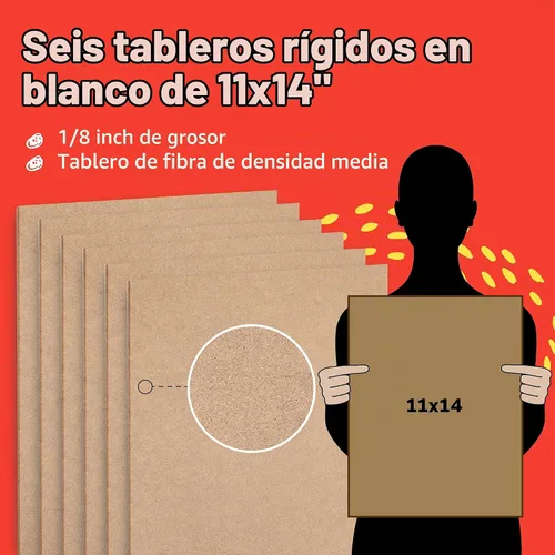 Vista 3 de Artlicious Hojas de cartón de 1/8 pulgadas (0.118 in) - 11 x 14 - Paquete de 6