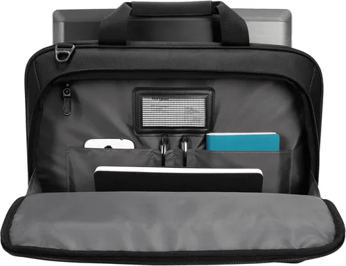 Vista 8 de Targus CityLite Maletín para portátil con bandolera y mensajero para laptop de 15.6 pulgadas, Negro (TBT053US)