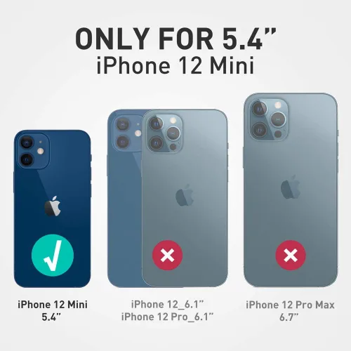 Vista 2 de i-Blason Serie Cosmo diseñada para iPhone 12 Mini (2020), funda protectora delgada de cuerpo completo con protector de pantalla integrado, mármol