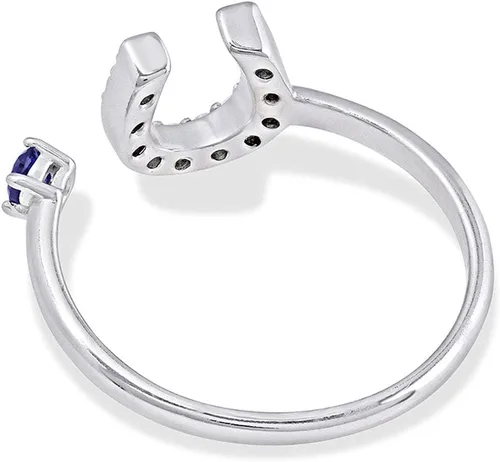 Vista 2 de Montana Silversmiths Anillo abierto Something For Luck para mujer, plata, talla única, Metal