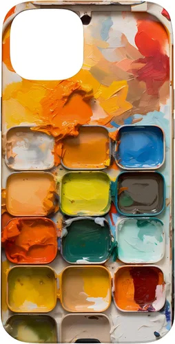 Vista 9 de Pinturas de acuarela y paleta de pintura, funda colorida para el iPhone 17