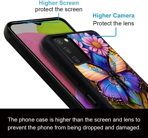 Vista 5 de Funda compatible con Samsung Galaxy A03S, hermosa funda protectora de TPU delgada y suave a prueba de golpes para Samsung Galaxy A03S 4G 4G