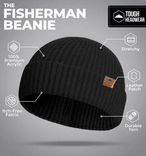 Vista 46 de Tough Headwear Daily Knit Beanie – Gorros para hombre – Sombreros de invierno para hombres y mujeres – Sombreros de punto cálidos para clima frío