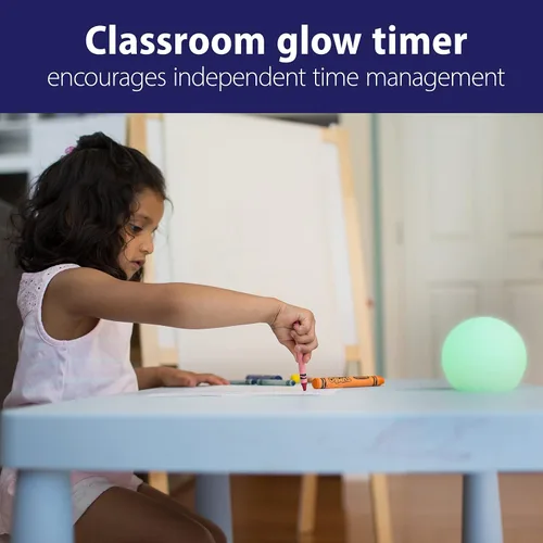 Vista 2 de Temporizador silencioso de brillo suave y luz que cambia de color para bebés, niños y profesores, luz nocturna en casa o actividades programadas