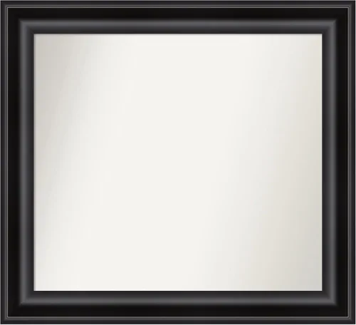 Vista 316 de Amanti Art Espejo personalizado, espejo de baño negro puente, espejo de pared o espejo de tocador de baño sobre el fregadero (26 x 26 pulgadas)