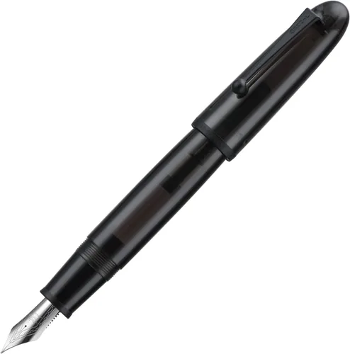 Vista 25 de Jinhao 9019 - Pluma estilográfica serie Dadao con borde dorado acrílico negro #8 punta mediana con convertidor grande para escritura, firma