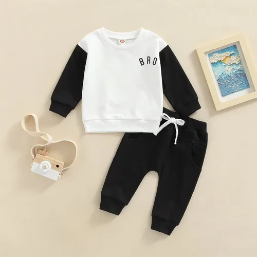 Vista 3 de BeQeuewll Conjunto de 2 piezas de sudadera con dije de la suerte para el día de San Patricio para bebé niño y niño pequeño