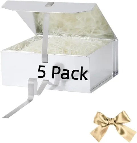 Vista 21 de GoooodGift Caja de regalo grande azul, 1 paquete de 13.5 x 11 x 5.3 pulgadas, caja de regalo de lujo para regalos con tapa de cierre magnético