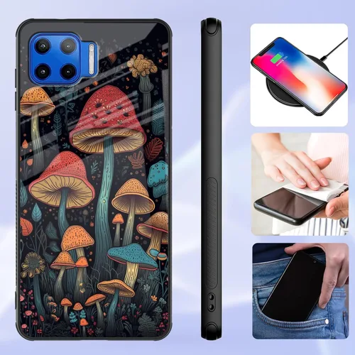 Vista 33 de Funda para Motorola Moto Edge 2022, cubierta trasera de vidrio templado con protector de pantalla, funda protectora a prueba de golpes para Motorola