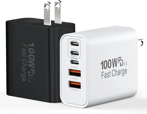 Vista 9 de Bloques de carga USB C, cargador súper rápido USB tipo C para iPhone 18 Pro 2-Blanco
