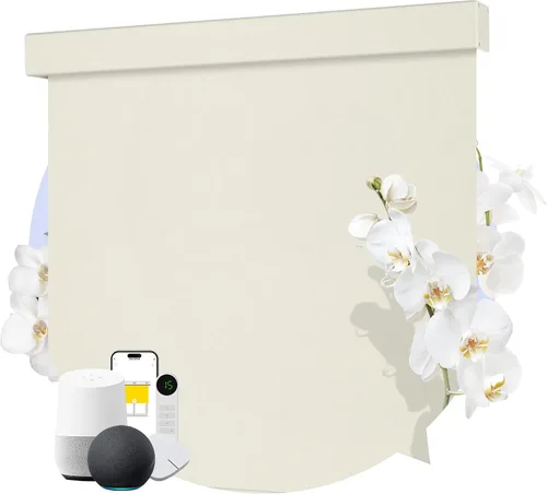 Vista 24 de Persianas enrollables opacas motorizadas inteligentes – Persianas eléctricas inalámbricas con control remoto para dormitorios, fáciles de instalar