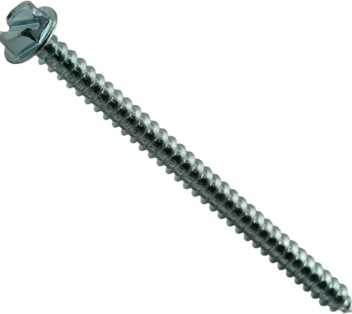 Vista 10 de Hard-to-Find Fastener 014973265397 Tornillos de chapa de arandela hexagonal ranurada, 8 x 3/8, pieza-100, zinc