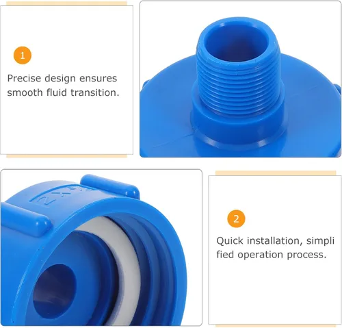 Vista 9 de 2pcs Ibc Tank Valve Adapter 2 Inch to 6 Point Plastic Reducer Fitting
