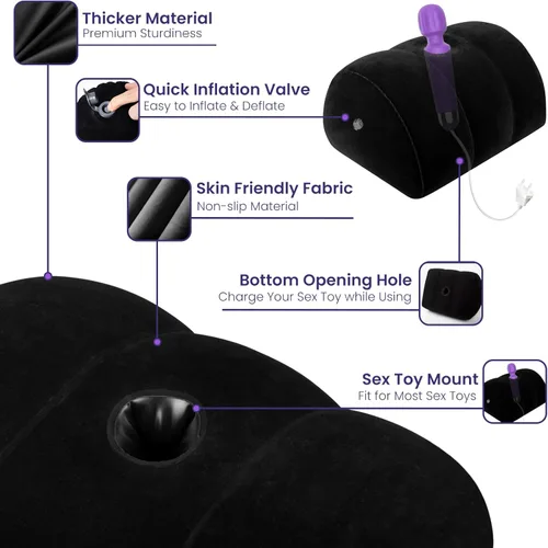 Vista 2 de Dildo Montado Cojín de Dildo Almohada de Posición Sexual para Adultos Muebles Sexuales Juguetes Sexuales para Mujeres Silla de Dildo Montaje