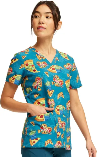 Vista 3 de Tooniforms Regalos de enfermera Mujer Scrubs Top Cuello en V TF738