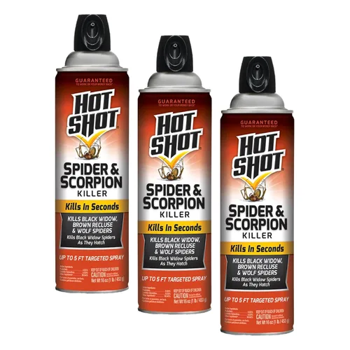 Vista 10 de Hot Shot Asesino de hormigas, cucarachas y arañas, 17.5 onzas, mata cucarachas y hormigas listadas en contacto, insecticida en aerosol