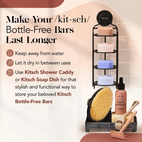 Vista 9 de Barra de Jabón Líquido Kitsch con Aceite de Ricino Acondicionador - Cuidado Hidratante y Humectante del Cabello - Acondicionador Orgánico de Aceite