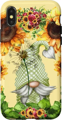 Vista 5 de Floral Sunflower Motif for Dandelion Lovers and Summer Gnome Case for iPhone 17