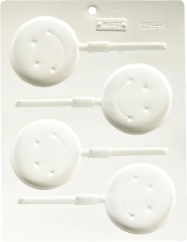Vista 2 de LorAnn Oils 5480 Smiley Face 4 Cavity 1 Design Lollipop Sheet Mold