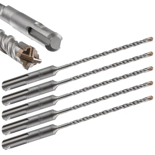 Vista 32 de Wensilon Broca para hormigón, 1 unidad, 1 pulgada x 10 "-8 pulgadas, material de carburo de doble rosca de tipo cruzado, adecuado para hormigón