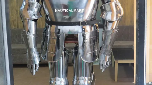 Vista 4 de NauticalMart Traje completo de armadura de caballero medieval totalmente usable traje de armadura coleccionable Halloween
