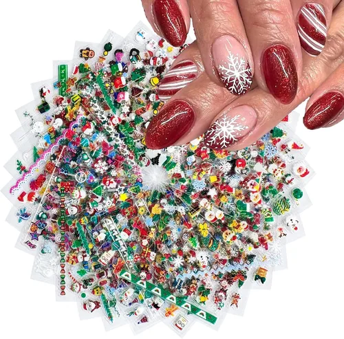 Vista 11 de Calcomanías de Arte de Uñas de Flores, Calcomanías de Uñas de Flores Blancas Suministros de Arte de Uñas 3D Encaje Retro Hoja de Flor Enredadera