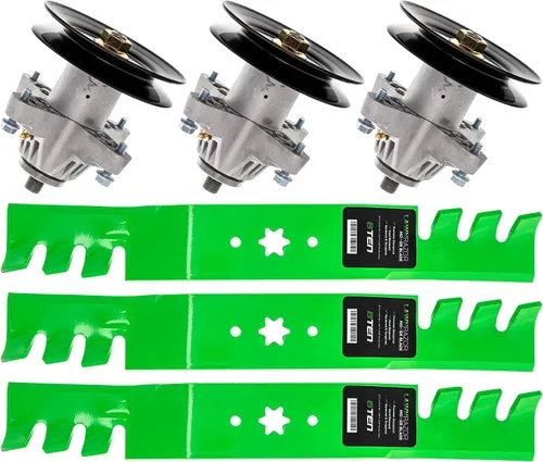 Vista 2 de 8TEN Kit de cuchillas dentadas para MTD Cub Cadet Troy Bilt 50 pulgadas cubierta RZT L50 S50 ZT-50 ZTL7000 LT1050 LGT1050