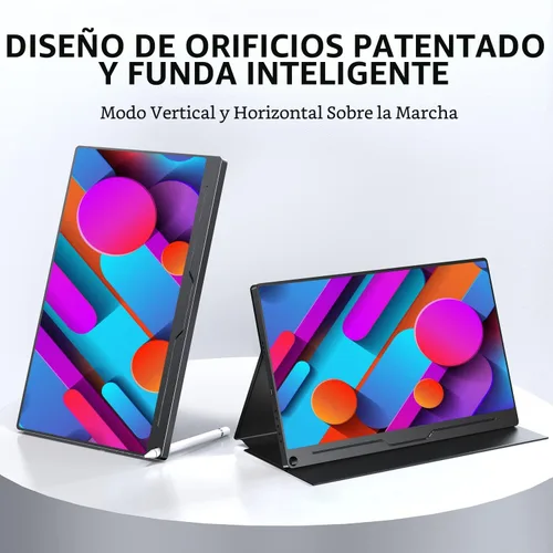 Vista 6 de UPERFECT Monitor portátil, 15.6 pulgadas IPS HDR 1920 x 1080 FHD pantalla de viaje para el cuidado de los ojos, monitor de juegos USB C, monitor