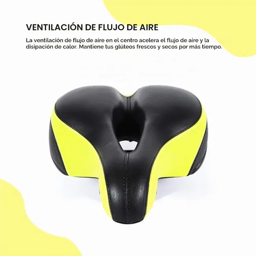 Vista 4 de EBIKELING Asiento de bicicleta de doble absorción de golpes, suave y cómodo, acolchado para hombres y mujeres, cómodo, espuma viscoelástica, ajuste