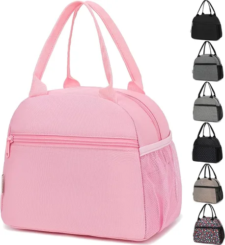 Vista 14 de GYEUKHAM - Bolsa de almuerzo para mujeres, fiambrera para hombres adultos y niños niñas, pequeña y linda, con gran capacidad, bolsa de almuerzo