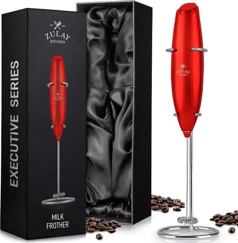 Vista 269 de Zulay Milk Boss Espumador de leche potente manual, hace espuma para latte, batidor para mezclar bebidas, café, miniespumador para capuchino, frappé