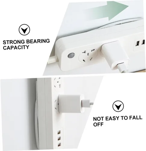 Vista 8 de BESPORTBLE 10 pares de soportes de panel de conexión de cable montado en la pared sin perforaciones