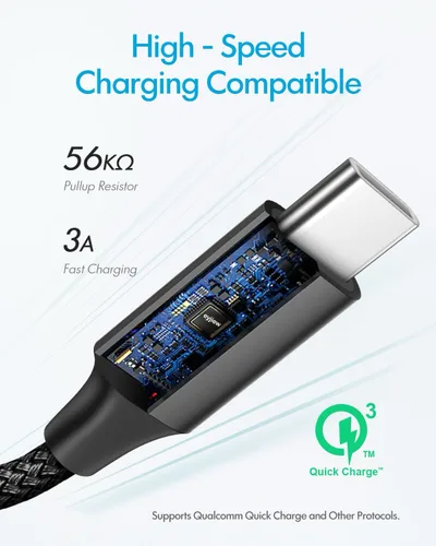 Vista 7 de Cable USB a USB C, cable USB A a USBC para iPhone 17/16/15 Serie, para Samsung Galaxy S26 S25 A17 A16, Moto G Play, estuche de carga