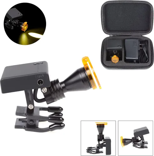 Vista 4 de Cabeza 5W para gafas con clip óptico tipo + caja de almacenamiento (5W)