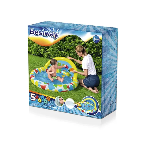 Vista 5 de Bestway Piscina Hinchable Infantil Aprendizaje 120x117x46 cm +4 meses Jardin 52378