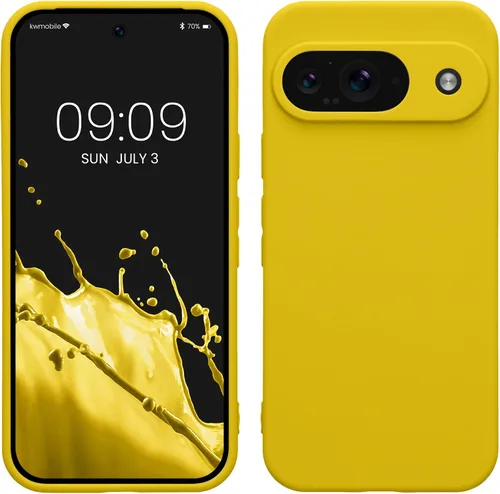 Vista 66 de kwmobile Funda compatible con Google Pixel 9 - Funda protectora delgada de TPU para teléfono - Acabado mate suave - Piedra antigua