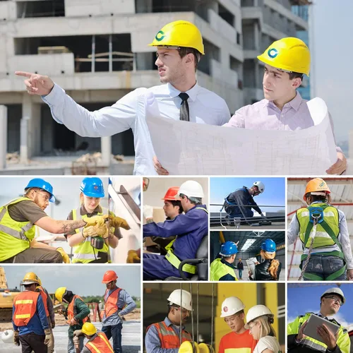 Vista 5 de Cascos de seguridad personalizados para hombres, casco de construcción de logotipo personalizado