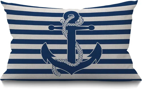 Vista 19 de Smooffly Funda de almohada rectangular rectangular rectangular con diseño de estrella de mar de playa y estrella de mar, funda de cojín de lino