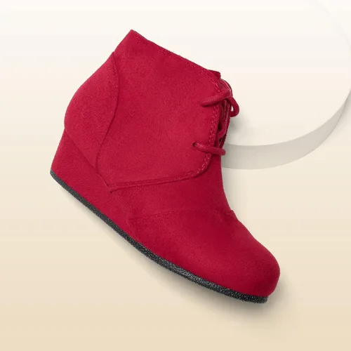 Vista 2 de DREAM PAIRS - Botines de tacón bajo para niñas pequeñas y grandes