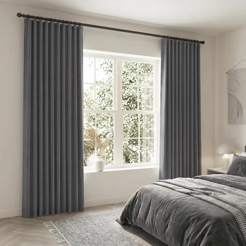 Vista 14 de SHINELAND Cortinas opacas cortas para ventanas de dormitorio, cortinas de baño, 45 pulgadas de largo
