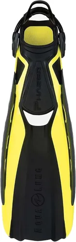 Vista 13 de Aqualung Phazer Dive Fins Tri-Material Open-Heel Scuba Diving Swim Fins w/Wave Rib Technology, Hydro Power Vent Negro/Negro
