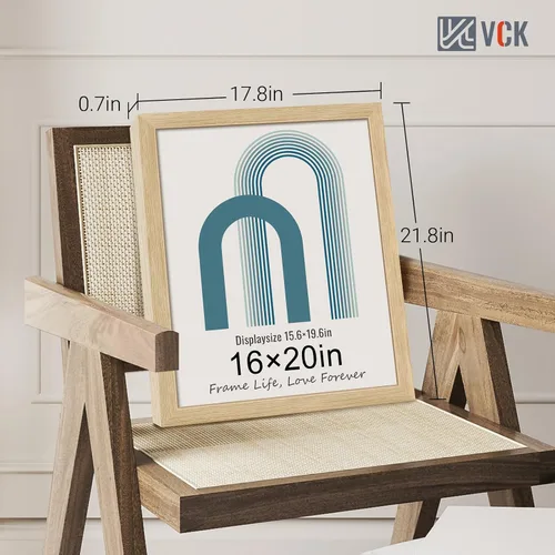 Vista 134 de VCK Marcos para póster de madera maciza de 22.375 x 34 pulgadas, marco de fotos A1 negro con montaje en pared, paquete de 3