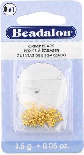 Vista 12 de Beadalon Cuentas de engarzar, tamaño #1, color dorado, 1 oz, aprox. 1,400 piezas