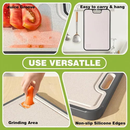 Vista 4 de [Usado] Tablas de cortar para cocina Tabla de cortar de acero inoxidable tablas de cortar de acero para cocina de doble cara de acero